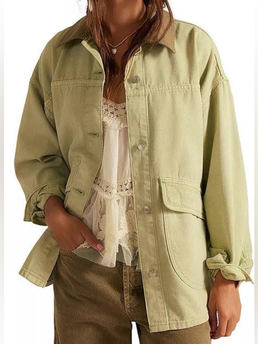 Free People We the Free Lemon Denim Jacket